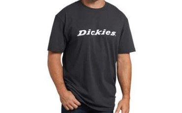 Dickies black tee with white logo in centre front